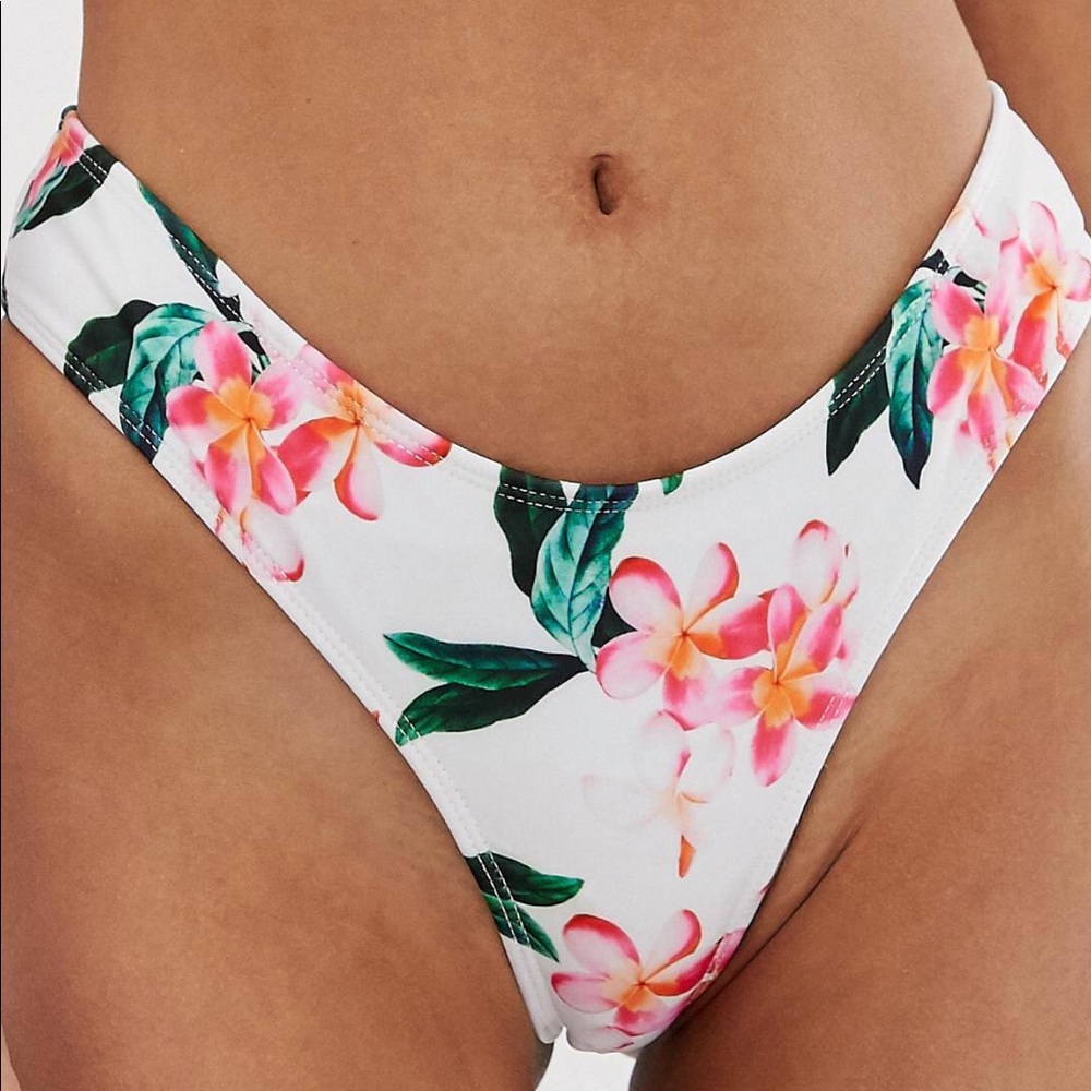 ASOS Floral High Leg Bikini Bottom